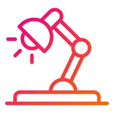 Masa lambası Vektör Simgesi Tasarım İllüstrasyonu