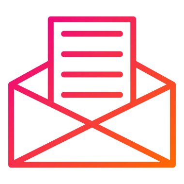 Zarf Vektörü Simgesi Tasarım İllüstrasyonu