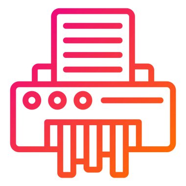 Kağıt Öğütücü Vektör Simgesi Tasarım İllüstrasyonu