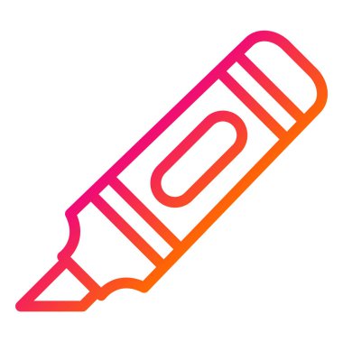 Vurgulayıcı Vektör Simgesi Tasarım İllüstrasyonu