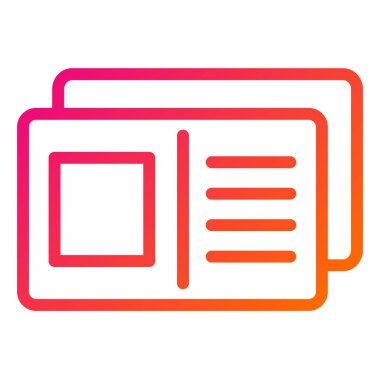 Kartpostal Vektörü Simge Tasarımı İllüstrasyonu