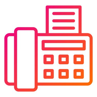 Faks Makinesi Vektör Simgesi Tasarım İllüstrasyonu