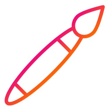 Fırça Vektörü Simgesi Tasarım İllüstrasyonu