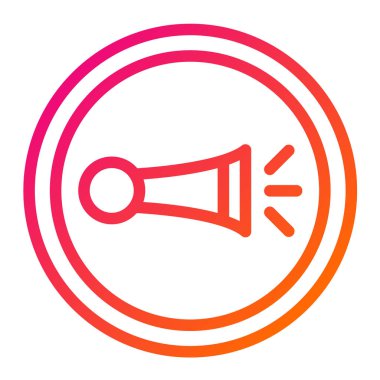 Boynuz Vektörü Simgesi Tasarım İllüstrasyonu