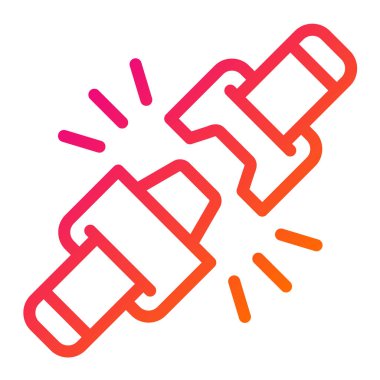 Koltuk kemeri Vektör Simgesi Tasarım İllüstrasyonu