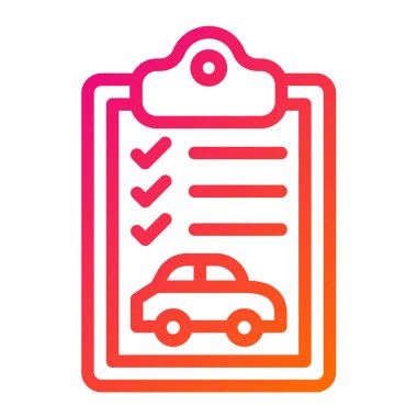 Denetim Listesi Vektör Simgesi Tasarım İllüstrasyonu