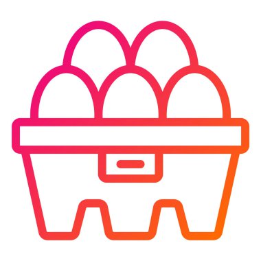 Yumurta Kutusu Vektör Simgesi Tasarım İllüstrasyonu