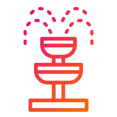 Çeşme Vektörü Simgesi Tasarım İllüstrasyonu