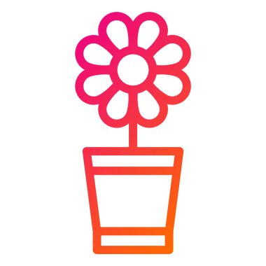 Bitki Ot Vektörü Simgesi Tasarımı Çizimi