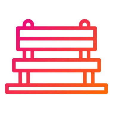 Bench Vektör Simgesi Tasarım İllüstrasyonu