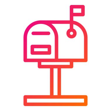 Posta Kutusu Vektör Simgesi Tasarım İllüstrasyonu