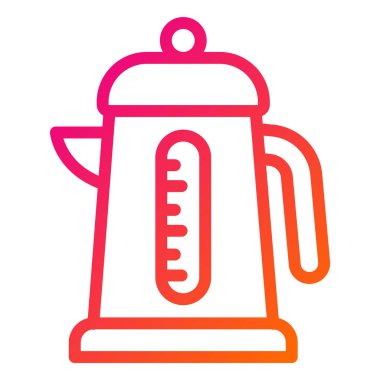 Elektrikli Kettle Vektör Simgesi Tasarım Çizimi