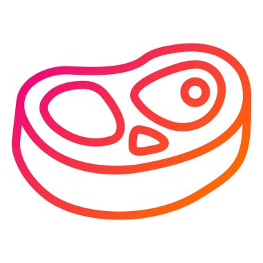 Biftek Vektörü Simgesi Tasarımı Çizimi