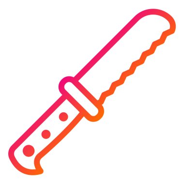 Ekmek Bıçağı Vektör Simgesi Tasarım İllüstrasyonu