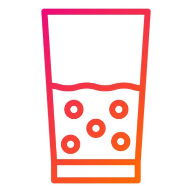 Su Camı Vektör Simgesi Tasarım Çizimi