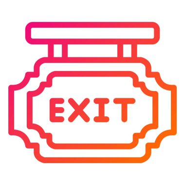 Çıkış Vektörü Simgesi Tasarım İllüstrasyonu