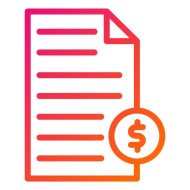 Finansal Vektör Simgesi Tasarım İllüstrasyonu