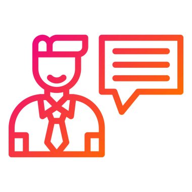 Röportaj Vektörü Simgesi Tasarım İllüstrasyonu