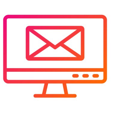 E- posta Vektör Simgesi Tasarım İllüstrasyonu