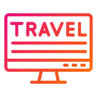 Seyahat Vektörü Simgesi Tasarım Çizimi