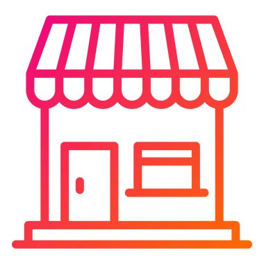 Kahve Dükkanı Vektör Simgesi Tasarım İllüstrasyonu