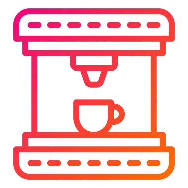 Kahve Üreticisi Vektör Simgesi Tasarım İllüstrasyonu