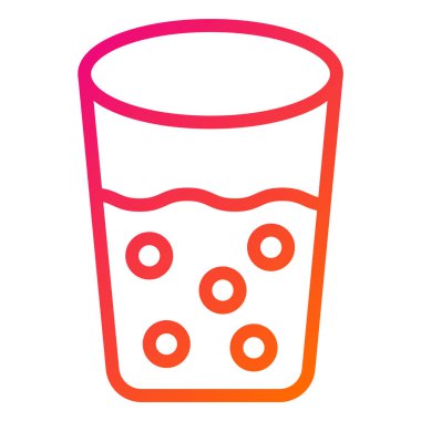 Çekilen Cam Vektör Simgesi Tasarım İllüstrasyonu