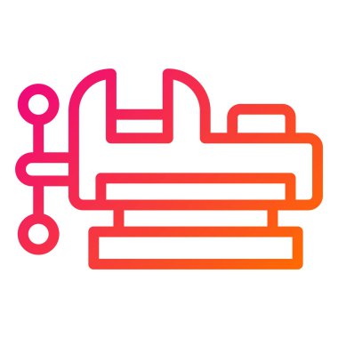 Vise Vektör Simgesi Tasarım İllüstrasyonu