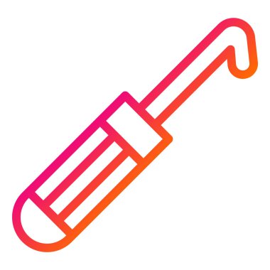 Tığ işi Vektör Simgesi Tasarım İllüstrasyonu