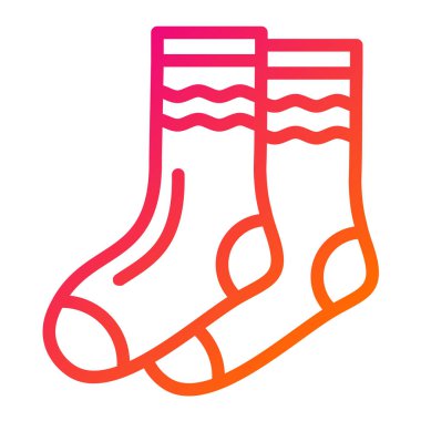 Çorap Vektörü Simgesi Tasarım İllüstrasyonu