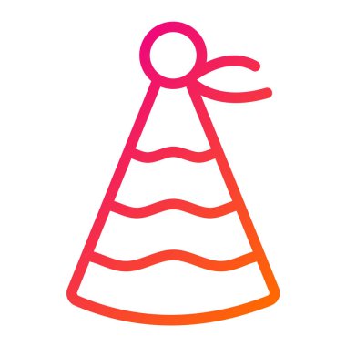 Parti Şapkası Vektör Simgesi Tasarım İllüstrasyonu