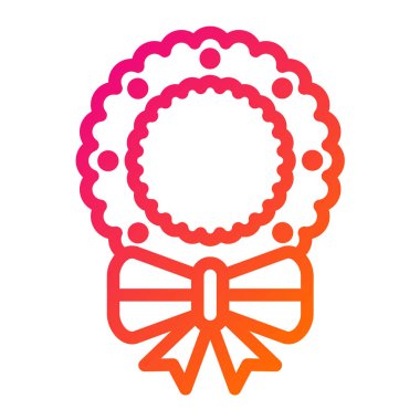 Çelenk Vektörü Simgesi Tasarım İllüstrasyonu