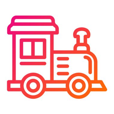 Tren Oyuncağı Vektör Simgesi Tasarım İllüstrasyonu