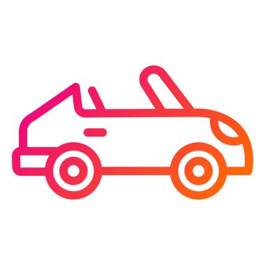 Araba Vektörü Simgesi Tasarım İllüstrasyonu