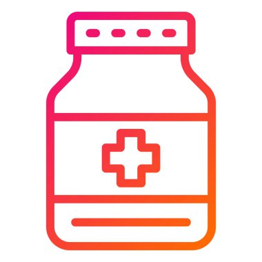 İlaç Vektörü Simgesi Tasarım İllüstrasyonu