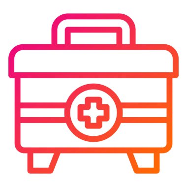 Tıbbi Kutu Vektörü Simge Tasarımı İllüstrasyonu