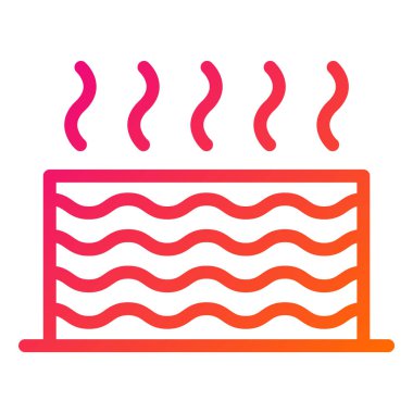 Sıcak Su Vektörü Simgesi Tasarım Çizimi