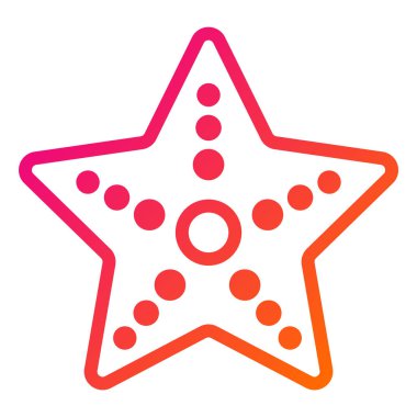 Denizyıldızı Vektör Simgesi Tasarım Çizimi