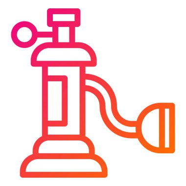 Oksijen Tankı Vektör Simgesi Tasarım İllüstrasyonu