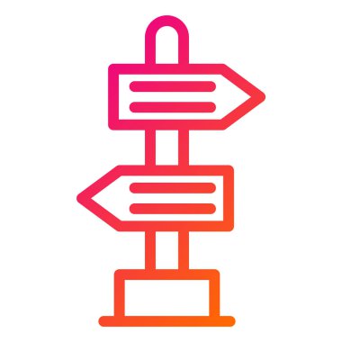 Yol İşareti Vektör Simgesi Tasarım İllüstrasyonu