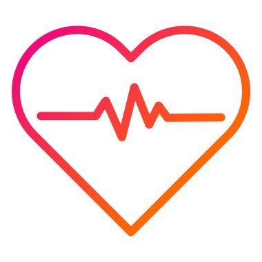 Kalp Vektörü Simgesi Tasarım İllüstrasyonu