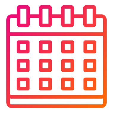 Takvim Vektörü Simgesi Tasarım İllüstrasyonu