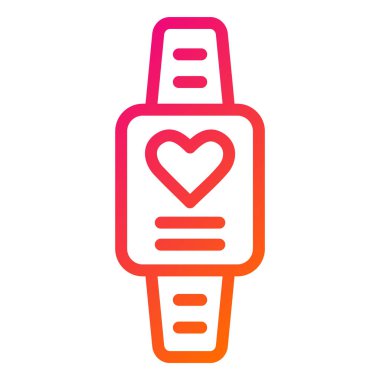 Akıllı saat Vektör Simgesi Tasarım İllüstrasyonu