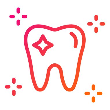 Temiz Diş Vektörü Simgesi Tasarım Çizimi