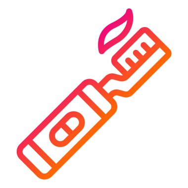 Elektrikli Diş fırçası Vektör Simgesi Tasarım İllüstrasyonu