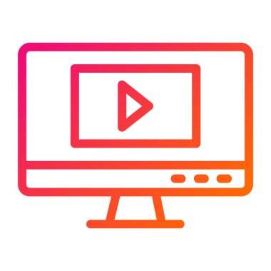 Oynatma düğmesi Vektör Simgesi Tasarım İllüstrasyonu