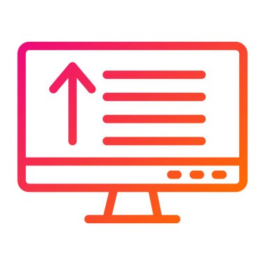 Dikey Vektör Simgesi Tasarım İllüstrasyonu