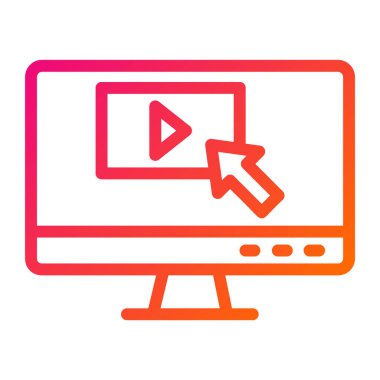 Tıklama Akımı Vektör Simgesi Tasarım İllüstrasyonu