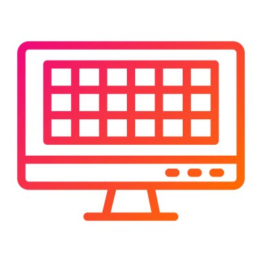 Izgara Vektörü Simgesi Tasarım Çizimi