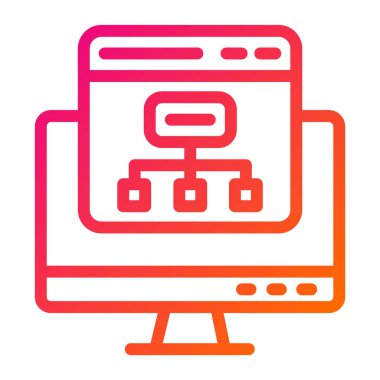 Akış Çizelgesi Vektör Simgesi Tasarım İllüstrasyonu